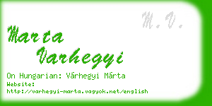 marta varhegyi business card