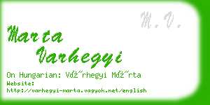 marta varhegyi business card